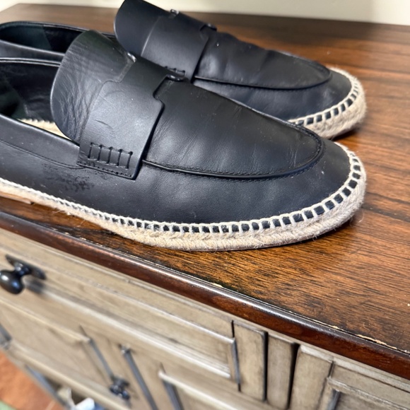 HERMES Mens Black Espadrilles.